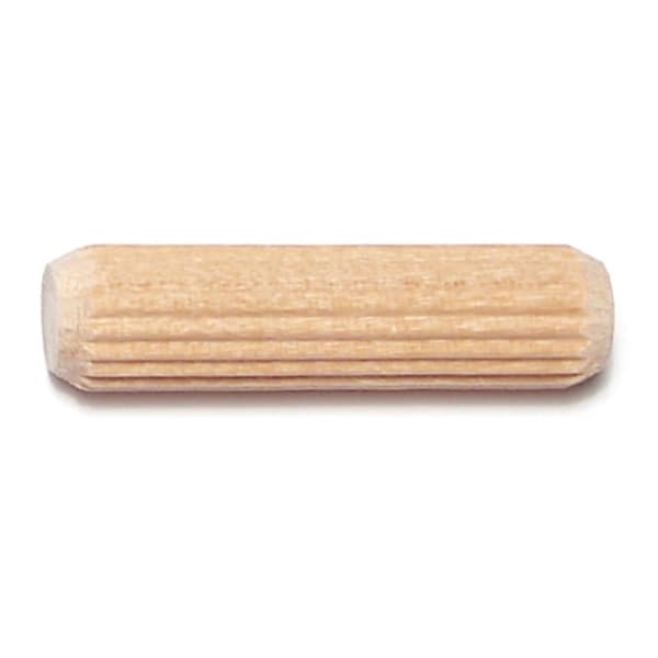 3/8" x 1-1/2" Birch Wood Fluted Dowel Pins 100PK